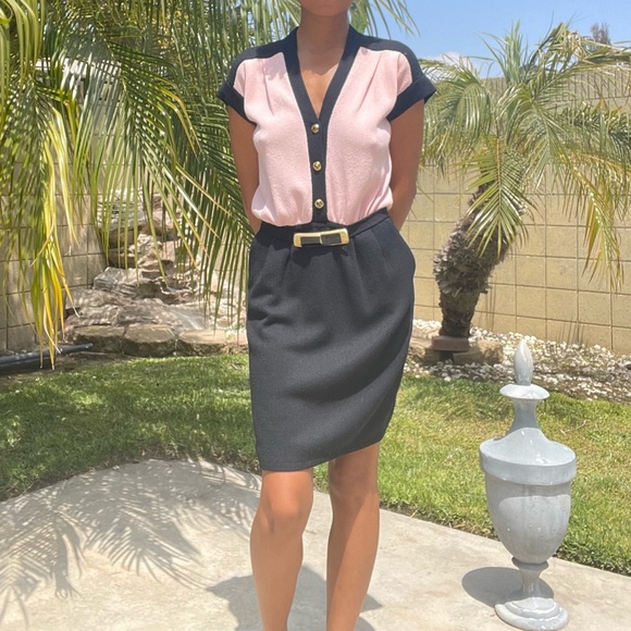 St. John Colorblock dress